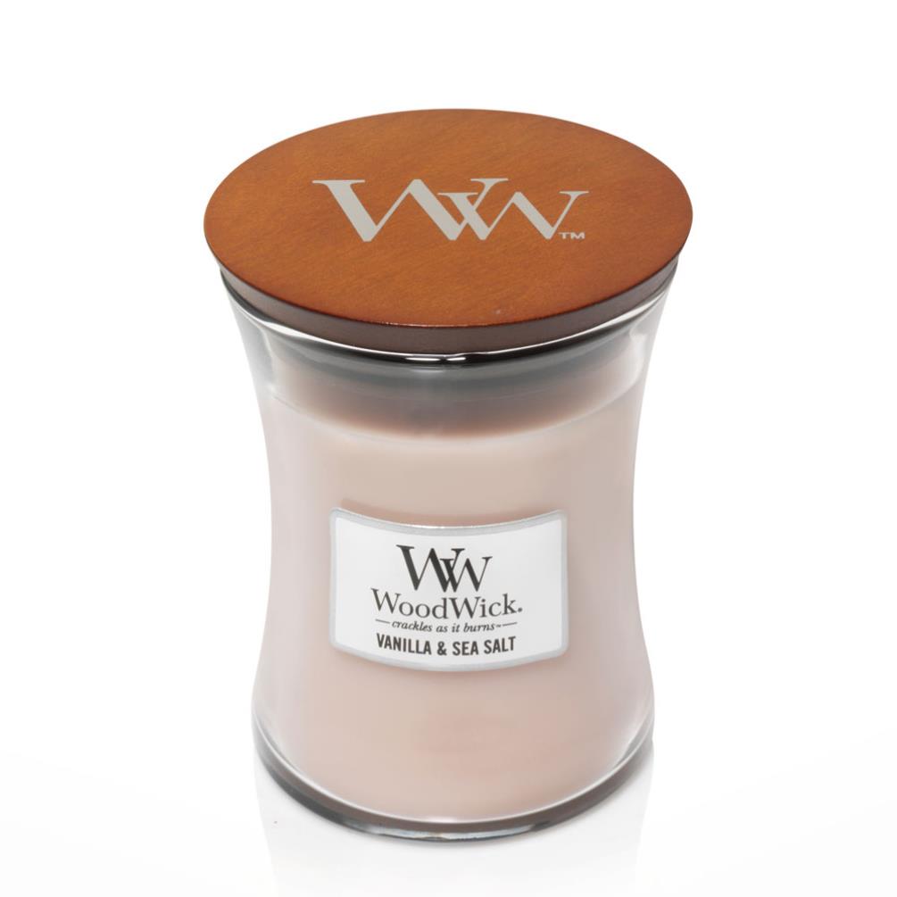 WoodWick Vanilla & Sea Salt Medium Hourglass Candle Extra Image 1